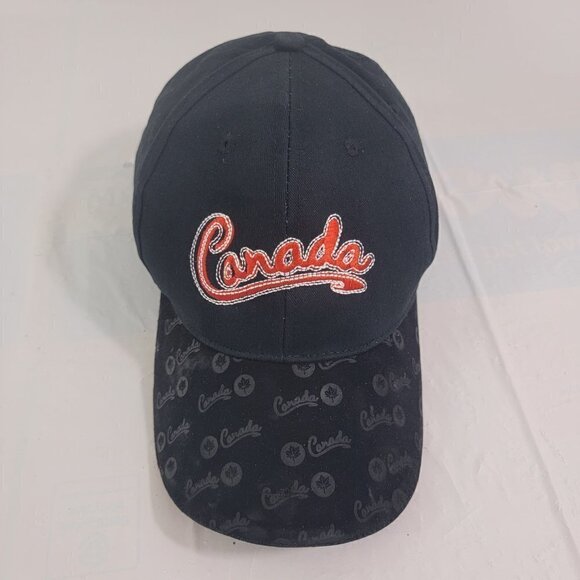 Canada Maple Leaf Black Suede Rim Men's Cap Hat - Picture 10 of 16